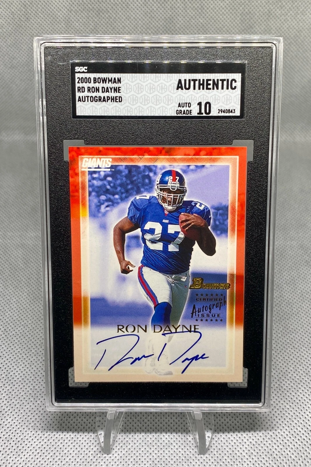 Ron Dayne Bowman Certified Autograph Blue #RD Certified Autograph-Gold