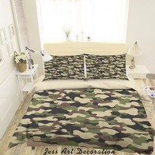 3D Camouflage Pattern Quilt Cover Set Duvet Cover Bedding Pillowcases