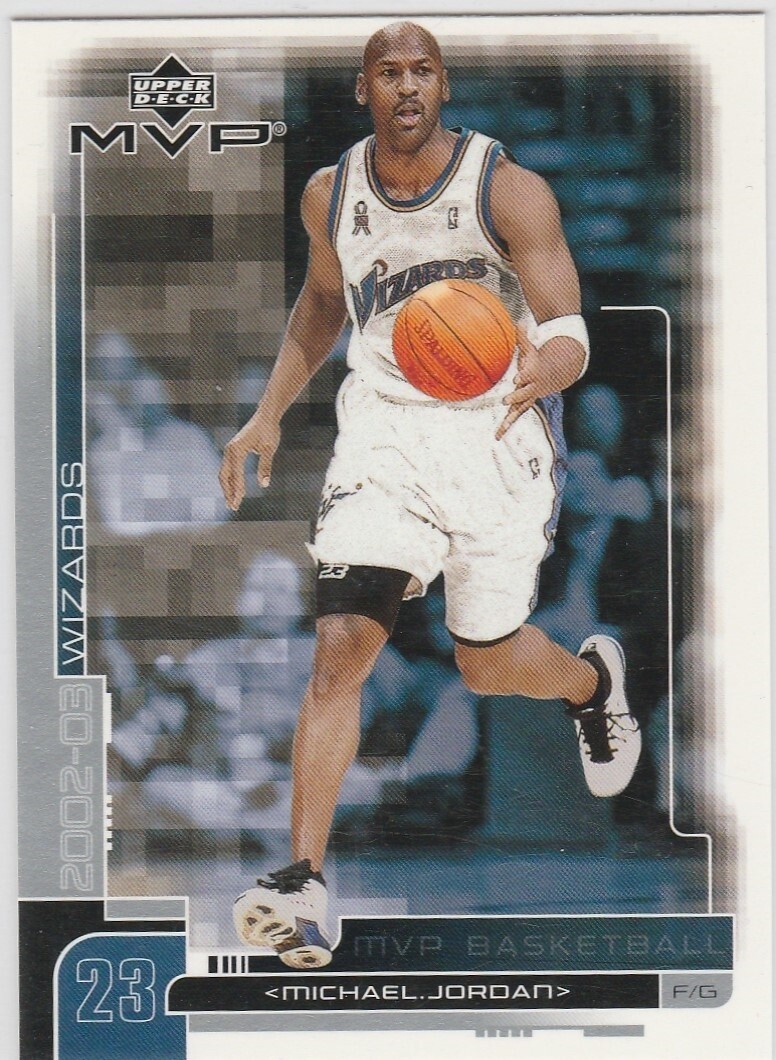 MICHAEL JORDAN 2002/03 Upper Deck MVP WIZARDS #23 JERSEY 
