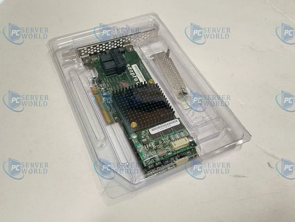 CONTROLADOR RAID ASR-7805 1G ADAPTEC 1GB SAS SATA PCI-E 2274100-R AMBOS SOPORTES Foto 2 de 3