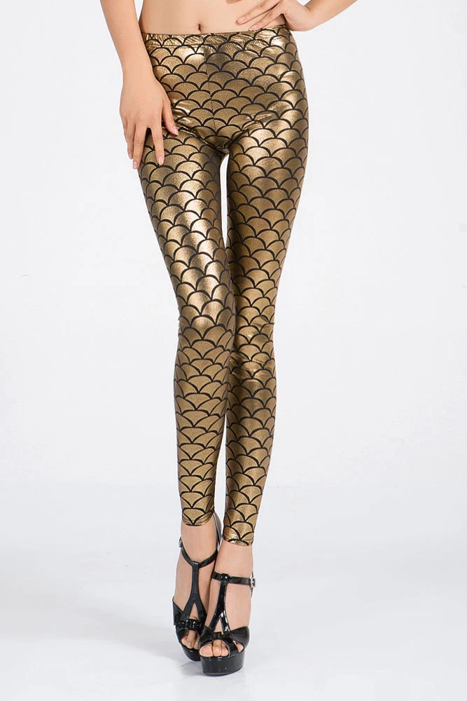 Mermaid print shop leggings