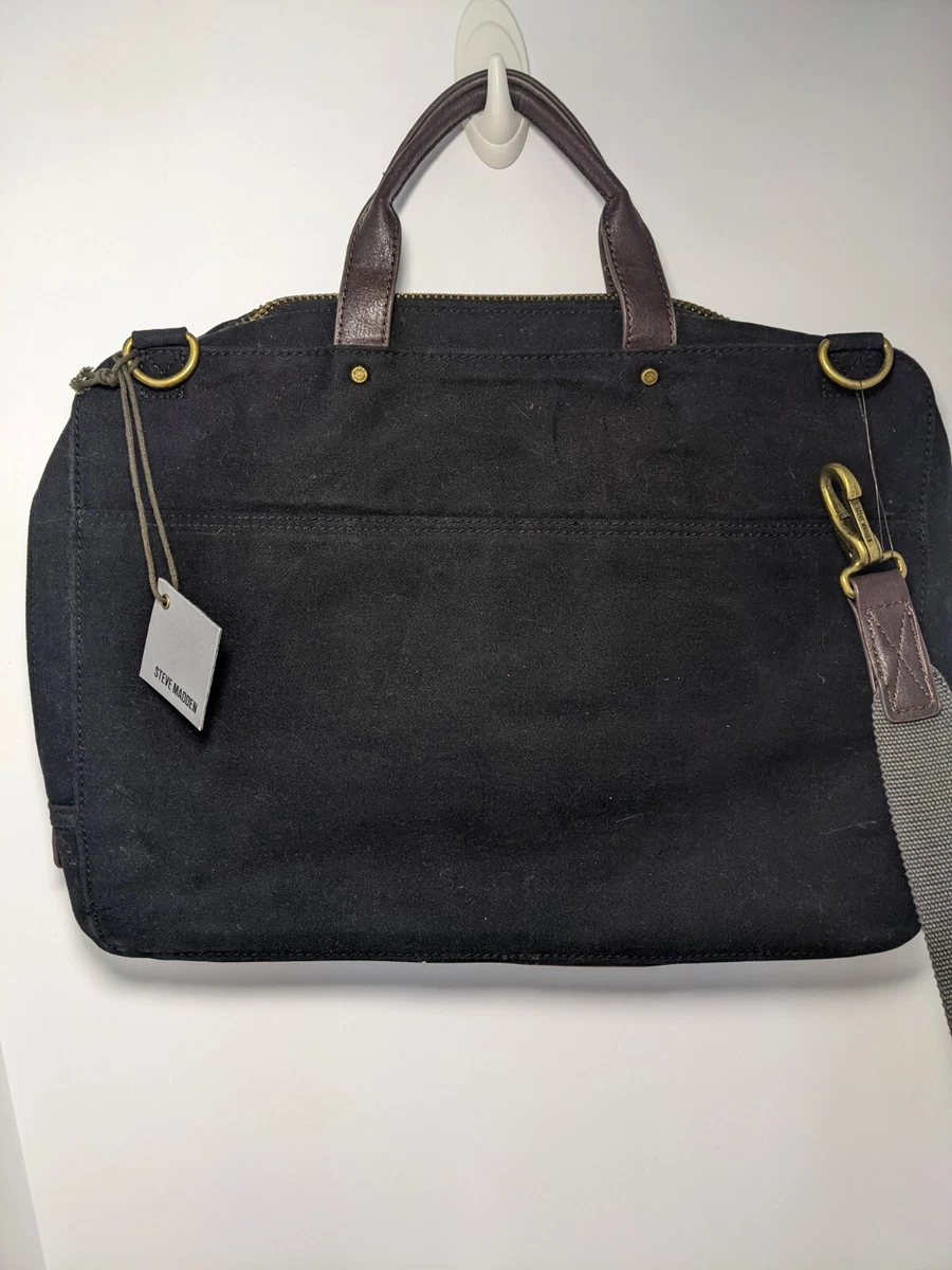 Steve Madden Barnett Avenue Computer Laptop Bag Handbag Black