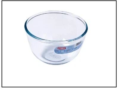 Pyrex Round Glass Bowl/Dish 1Lit. Microwave Storage Ovenproof Baking Transparent - Image 1 of 2
