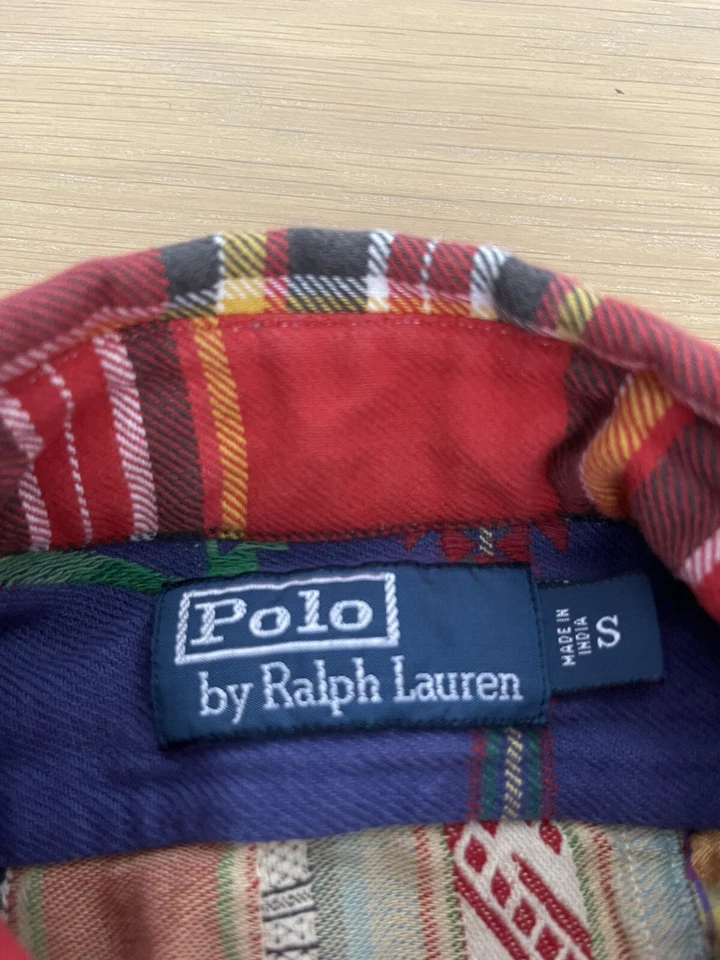 Polo Ralph Lauren Small Southwestern Shirt VtG Patchwork RRL Outdoor Sportsman - Image 2 of 4