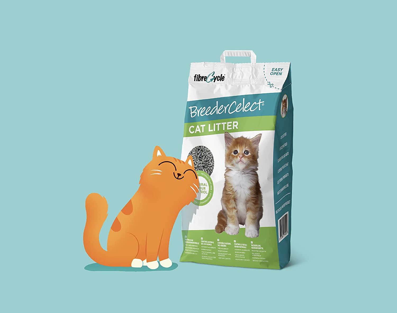 Breeder Celect Cat Litter Odour Control Highly Absorbent Biodegradable