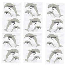 Mrs. Grossman's Jumping DOLPHINS Scrapbook Stickers 3 Strips!