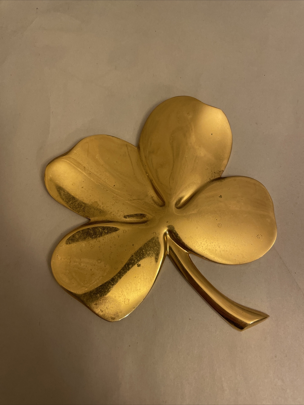 Vintage Gerity Brass Four Leaf Clover (Gold Plated Paperweight ) eBay