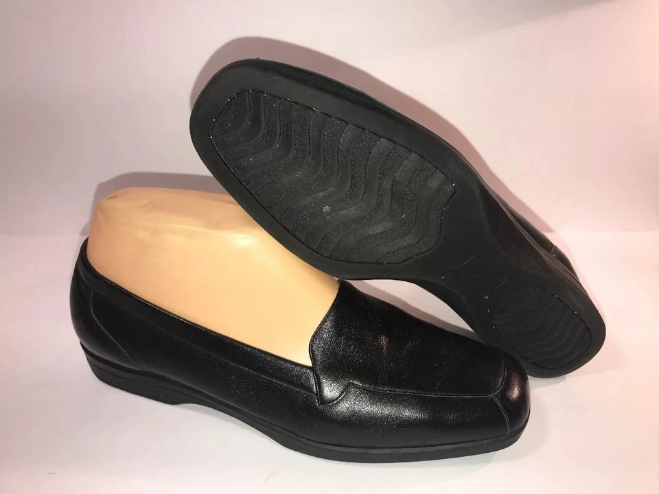 KAREN SCOTT МЯГКИЙ ШАГ SZ 6 1/2 ЧЕРНЫЙ КОЖАНЫЙ СКОЛЬЖЕНИЯ НА ТАНКЕТКЕ ЖЕНЩИН ЛОФЕРЫ HHR3-5 - Изображение 4 из 4