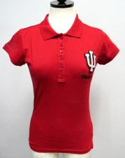 Izod Collegiate IU Indiana Hoosiers Women's Red Polo Shirt Size Small New