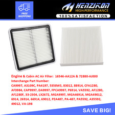 Combo Set Engine & Cabin Air Filter For Subaru Outback H4 2.5L 2010-2019 US New~
