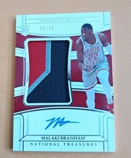 2022 Panini National Treasures #45 Malaki Branham RPA RC Rookie Patch AUTO 34/49