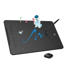 XPPen Updated Deco 01 V3 Drawing Tablet, 16384 Pressure Sensitivity, 8 Black