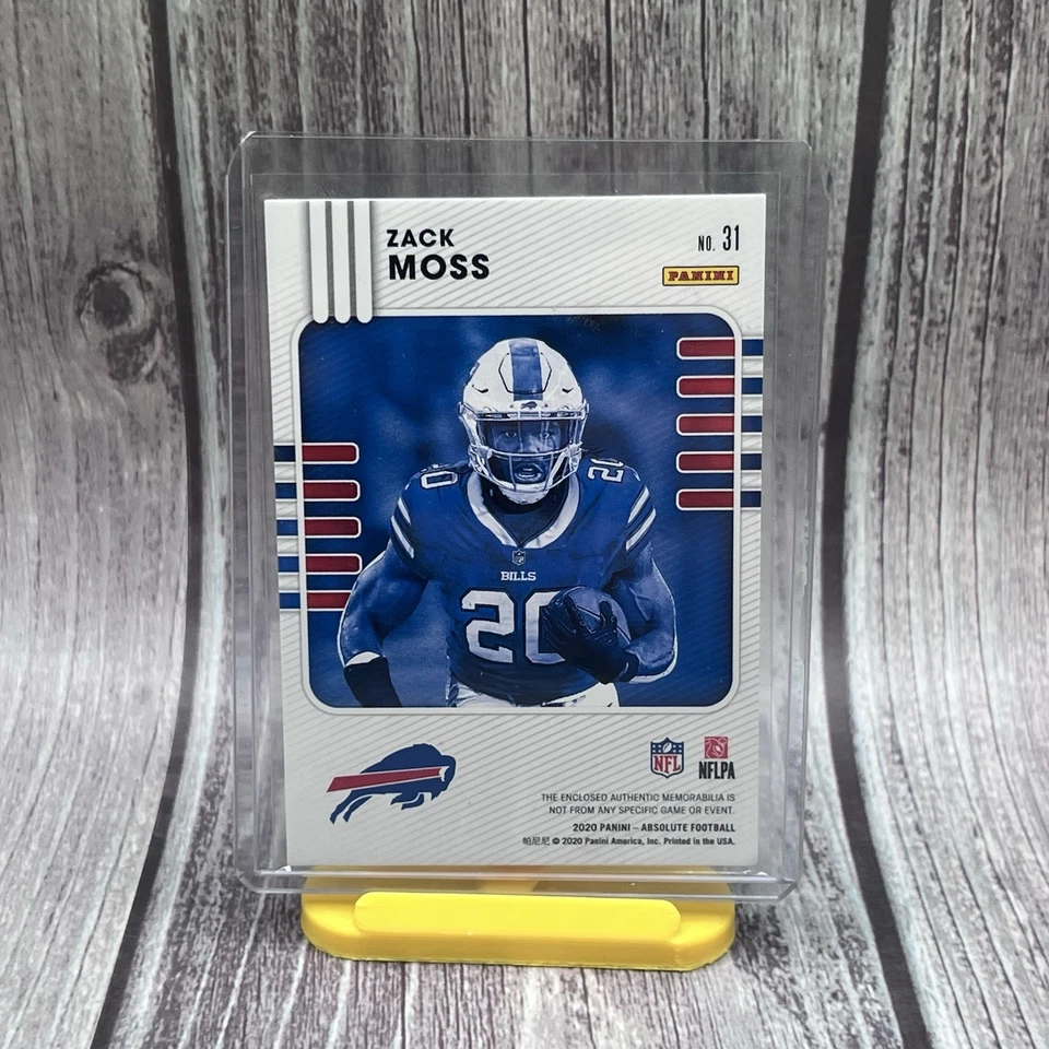 2020 Panini Absolute Football Rookie Materials #31 Zack Moss - Image 2 of 2