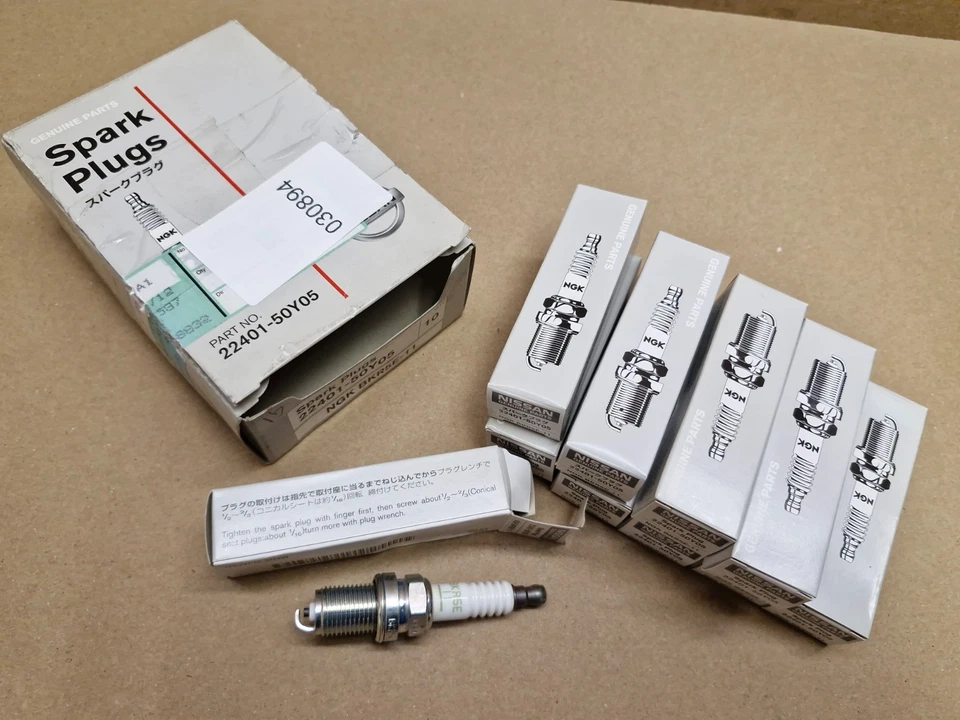 Nissan Pathfinder Mk2 P50 Spark Plugs X10 Navara D22 NGK 2240150Y05 Genuine - Image 3 of 4