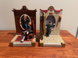 READ FLAWS Hallmark Harry Potter Chamber of Secrets Book Ends-RETIRED 2000 RARE