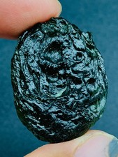 Raw Moldavite Regular Grade Tektite 70CT Textured With Certificate Authenticity
