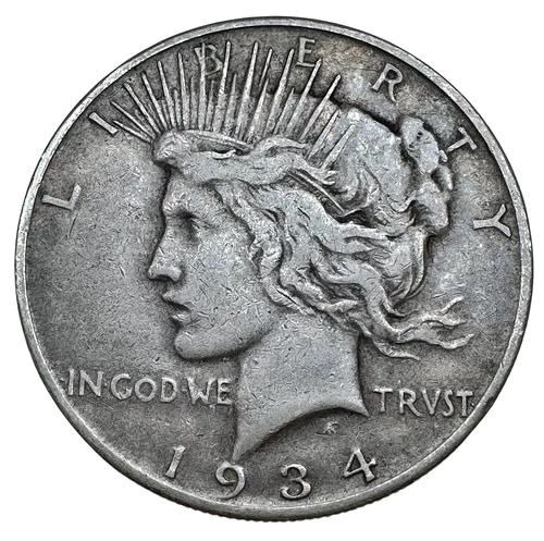 US 1934 S Peace Silver Dollar VF Better Date San Francisco