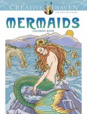 Creative Haven Mermaids Coloring Book Paperback Barbara Lanza