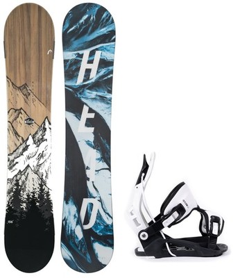 2026 HEAD Rush 162 cm WIDE Men's Snowboard+Flow White Alpha Bindings NEW