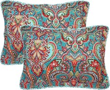 100 Cotton Quilted Pillow Shams Set of 2 Standard Size Boho Pillow Cases