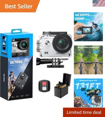Capture Every Moment: EK7000 4K Waterproof Action Camera with EIS Stabilization