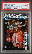 2024-25 Panini Photogenic - Rookies in Motion Jared McCain #2 Diamond /75 PSA 10
