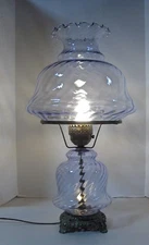 GWTW Table Lamp Blue Optical Glass By Accurate Casting Co.