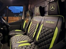CUSTOM FIT VAN SEAT COVERS COMPATIBLE WITH MERCEDES VITO W447 LIMEGREEN 1-28