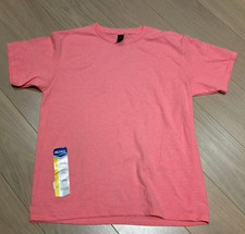 GILDAN Heavy Cotton YOUTH Classic Fit Plain Crew T-Shirt - Safety Pink - Large