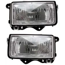 Driver and Passenger Side Headlights For Isuzu Rodeo 1991-1997 Halogen w/ Bulb/s
