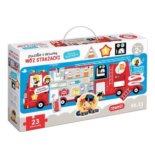 5902983490401 Puzzle with a hole Fire truck 23 elements CzuCzu