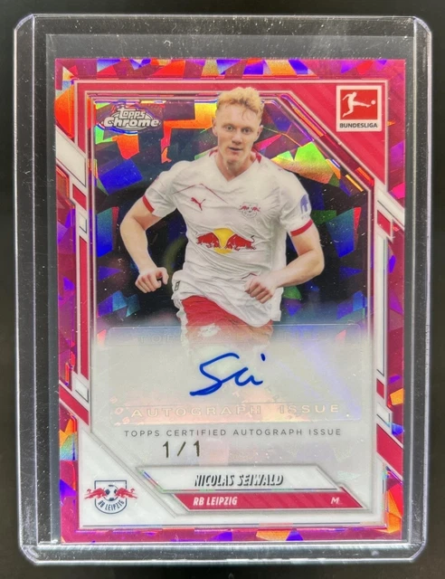 2025-26 Topps Chrome Bundesliga Sapphire Nicolas Seiwald Auto Padparadscha #1/1