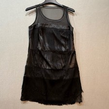 Limited Edition Fringe Cocktail 1920s Gatsby Style Flapper Satin Dress Women M