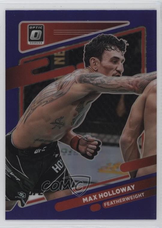2022 Panini Donruss Optic UFC Purple Prizm Max Holloway #38 3h7