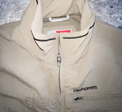 Craghoppers Insect Shield Cargo Vest Men’s S Olive Full Zip Hiking Outdoor - product listing photo