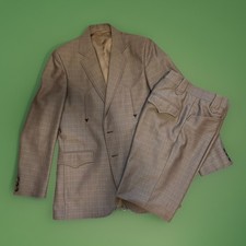 VINTAGE Circle S Western Suit Mens Blazer Brown Cowboy Texas. Nice.