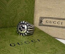 Gucci GG Sunburst Ring Sterling Silver Ag 925...