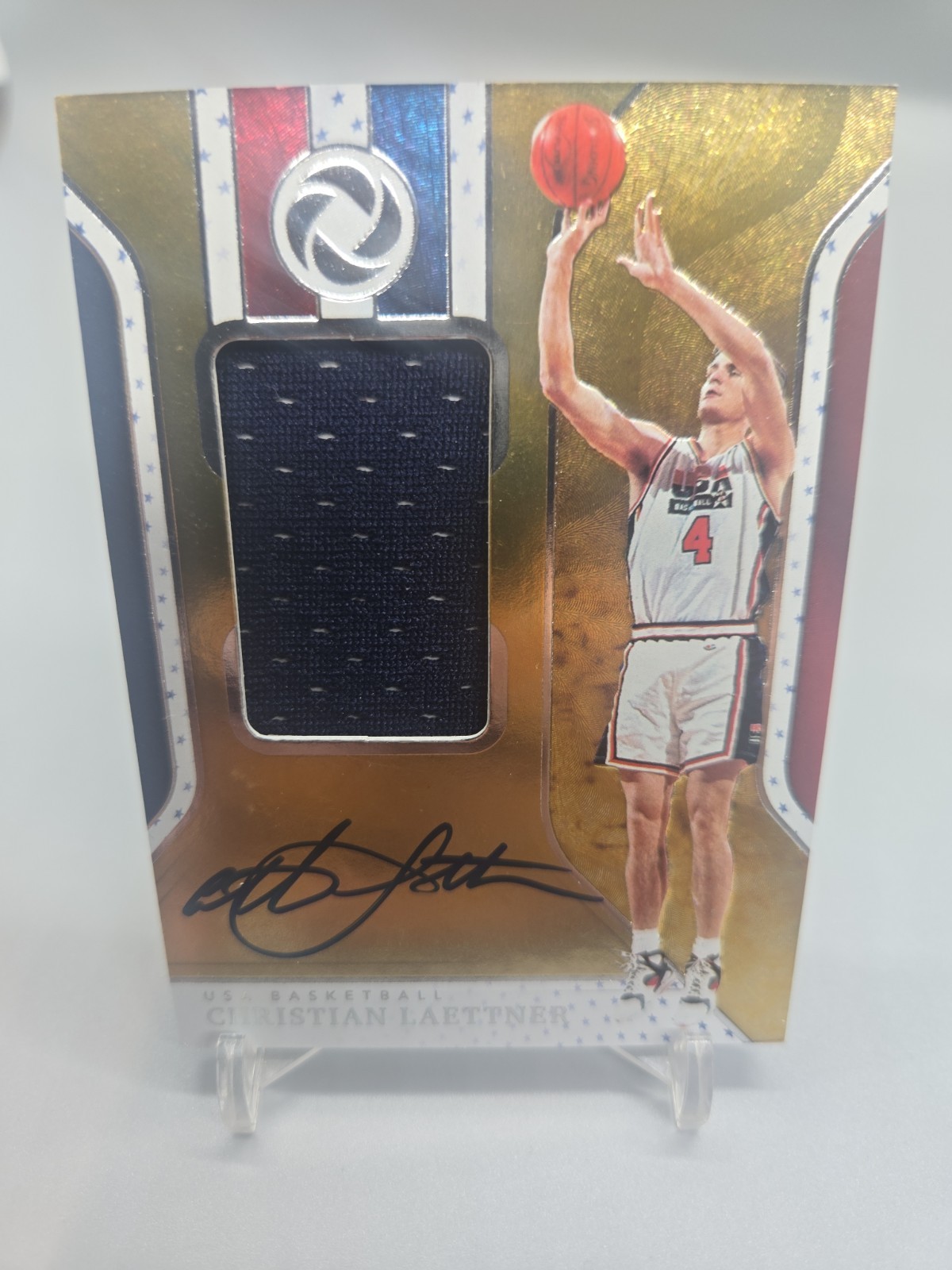 2018-19 Panini Opulence Christian Laettner Game USED  Patch Auto #/79 USA
