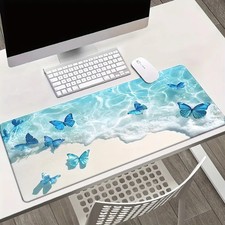 40 90cm Oversized Gaming Mouse Pad, Shiny Ocean and Pattern Printed Desk, Multif