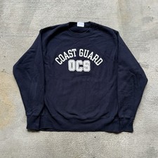 Vintage Coast Guard Crew Champion Reverse Weave Mens Large Crewneck Y2K