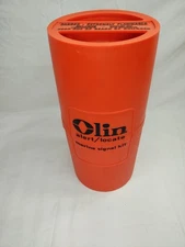 RARE Vintage OLIN Emergency Marine Flare Signal Kit Canister Boat Safety