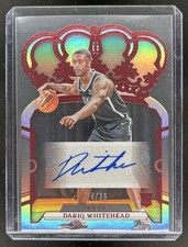 2023-24 Panini Crown Royale Dariq Whitehead Auto Red RC #/35 Nets Rookie