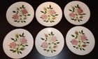 Stangl Pottery Wild Rose 8-1/8" Salad Plates Set of 6