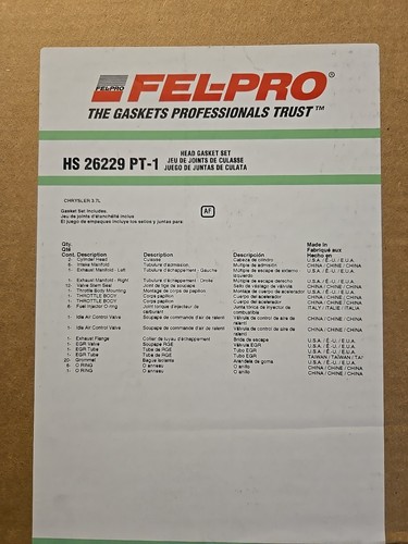 Engine Cylinder Head Gasket Set Fel-Pro HS 26229 PT-1 - Bild 1 von 2