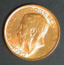 Australia 1915-S KGV Gold Full Sovereign .9167 fine Gem Low Mint Sharp Prooflike
