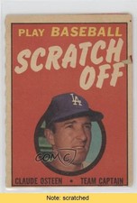 1971 Topps Scratch Off Unscratched Claude Osteen READ 1m8