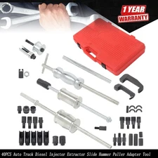 Auto Truck Diesel Injector Extractor Slide Hammer Puller Adapter Tool Kit 40Pcs