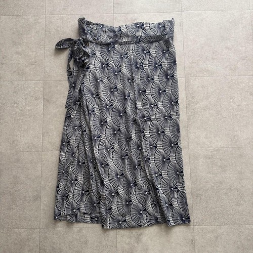 tricotCOMMEdesGARCONS gonna lunga rayon bianco navy asimmetrica