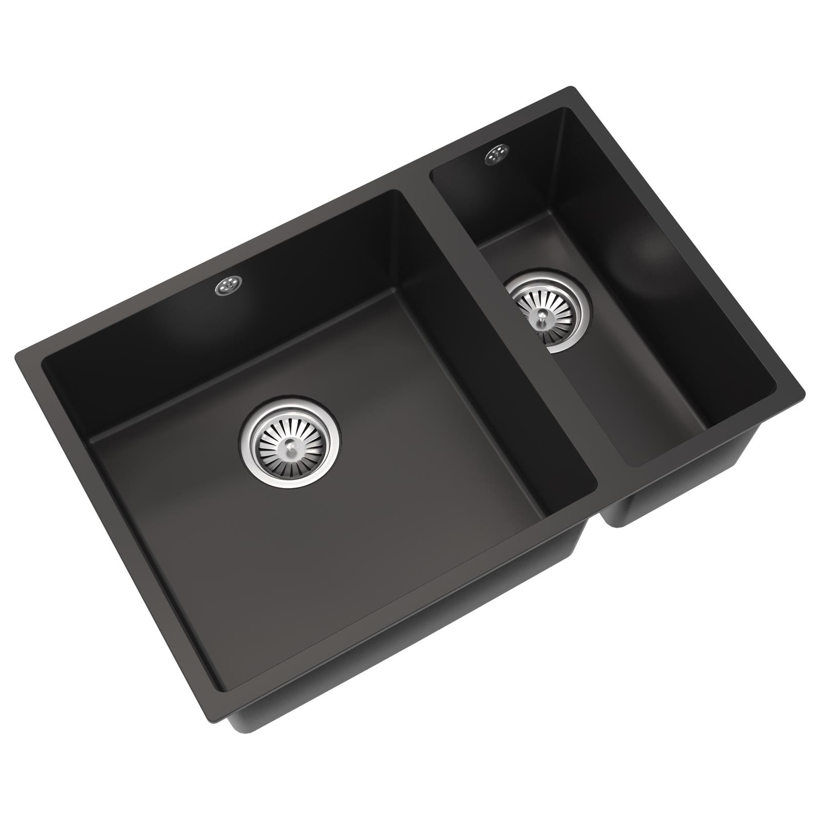 B&Q - Cm670Mb 1.5 Bowl Matt Black Kitchen Sink Inset Or Undermount - Image 2
