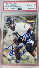 Tony Boselli 1995 Skybox ROOKIE 160- PSA Gem MT 10 Authentic AUTO- on card AUTO. rookie card picture